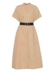 [Jil Sander] Voluminous Belted Sleevless Dress