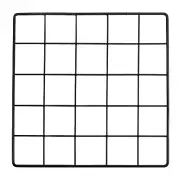 10x10" Wire Grid Panel, 1 Pcs Iron Decorative Wall Grid, Black