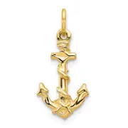 10k Yellow Gold Anchor Pendant
