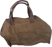 Canvas Firewood Carrier Bag Heavy Duty Log Tote for Camping & Fireplace Use