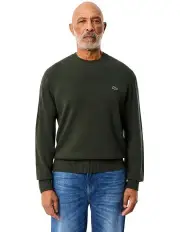 [Lacoste] Carded Wool Crew Neck Knit in Sapwood