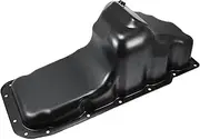 X AUTOHAUX Engine Oil Pan No.53021693AB/53021693AA - Car Inner Transmission Oil Pan - for Chrysler Aspen 2007-2009 Iron Black - 1 Pc