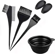 Hair Dye Mixing Bowl and Brush set, 5pcs Hair Dyeing Tool Set, Brush Double-Sided Comb, Dye Brush, Ear Cover, Hair Colouring Tools for Home Salon Beauty