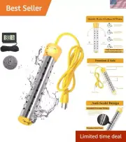 Portable Immersion Water Heater with Stainless Steel Cover - 5 Gallons Heating