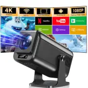 Upgraded Mini Projector with Wifi and Bluetooth, Portable Projector 1080P Ful...