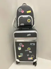 Michael Kors Travel Essentials Black Backpack + Carry-On Suitcase Luggage Combo