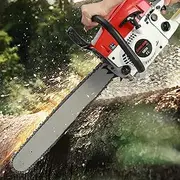 Gas Powered Chainsaw, Powerful Handheld Cordless Ergonomic Chain Saw 20 Inch 58CC 13000r/min Multifunctional Saw Wood Cutting Tool for Forest Garden and Farm (Red & White)