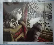 Printed needlepoint tapestry Canvas In The window Orchidea 2828 24x30 cm