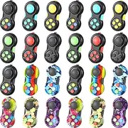 24 Pcs Fidget Pad Sensory Toys, Fidget Controller Game Pad Fidget Clicker for Adult Anxiety and Stress Relief Stocking Stuffers