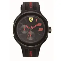 在飛比找樂天市場購物網優惠-送禮首選★FERRARI Pit Crew速度感時尚腕錶/黑