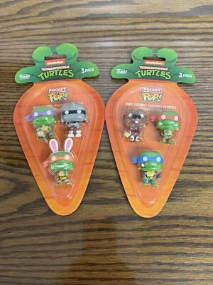 Funko Pocket POP Teenage Mutant Ninja Turtles Easter Set Leonardo Michelangelo