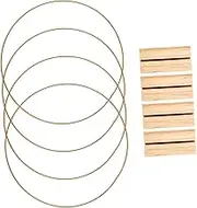 BESTYASH 2Set Wreath Frames with Base Metal Floral Hoops for Wedding Centerpieces DIY Dream Catcher Decor for Table Arrangements