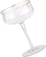 SHOWERORO Golden 260ml Cocktail Goblet Unique Glass Cup Aesthetic Beverage Cup Set