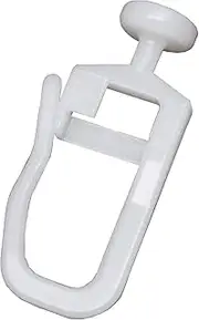 [DELFRA] Curtain Gliders with 7 mm Head for Curtain Rails, Gliders with Lockable Hook