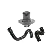 Gates Thermostat + Radiator Hose Kit for Peugeot 206 K6C K6D KFX KFW 1.4L 00-12