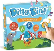 DITTY BIRD Fun Alphabet Book | ABC Learning for Toddlers | Sound Books for Toddlers 1-3 and 2-4 | ABC Song | Musical Books for Toddlers 1-3 | Interactive Toddler Books | Sturdy Baby Sound Books