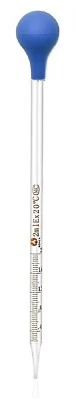 2ml Glass Graduated Dropper Pipettes Lab Dropper with Red Rubber Cap and Scale