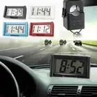 Electronic Digital Mini Car Clock Dashboard Time Self-Adhesive New Bracket