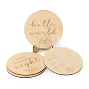 Snuggle Hunny Gumleaf Wooden Milestone Cards