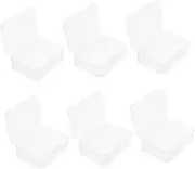 6Pcs Transparent Storage Boxes with Lid Plastic Card Cases for Organizing Business Cards and Items Stackable Clear Containers