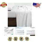 Machine Washable King Flat Sheet in Cooling Bamboo Rayon - White Solid Design