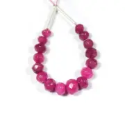 5-7MM Natural A++ Pink Ruby Rondelle Faceted Gemstone 3" Loose Beads For Jewelry