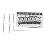 Guitar Bridge, 6 String Metal Fixed Hardtail Tailpiece Bridge Saddle with 5 P...