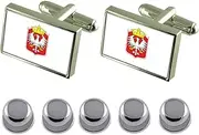 [Select Gifts] Shirt Dress Studs Gniezo City Poland Flag Cufflinks