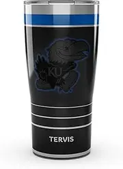 Tervis Traveler Kansas Jayhawks - Night Game Triple Walled Insulated Tumbler Travel Cup Keeps Drinks Cold & Hot, 20oz, Stainless Steel