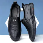 2023 CASUAL BLACK LEATHER MAN SHOES FOR MEN LOAFERS FASHION
