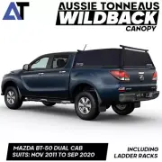 Wildback Canopy w/ Racks for Mazda BT-50 Dual Cab(11/2011 to 9/2020) Not Canvas