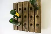 Riddling Rack Handmade Wood Wall Hanging Wine Rack