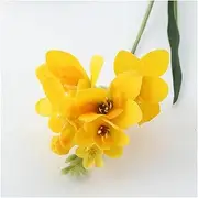 Artificial Flower 10 Branches Artificial Flowers Orchid Cymbidium Home Office Hotel Wedding Party Decoration Plastic Artificial Flowers Home Decoration (Color : Yellow 10PCS)