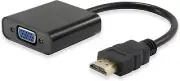 equip 11903607 HDMI VGA Black Cable Adapter Adaptor For Cable HDMI, VGA, Black