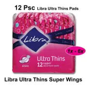 1x /2x /3x /4x /5x /6x Libra Ultra Thins Super Wings Anti-leak core 12 Pack