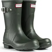 [Hunter] Women's Boots Original Short Snow Rain Boots Water Boots Unisex - Dark Olive - 9