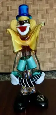AUTHENTIC MURANO VENETIAN CLOWN ITALIAN ART GLASS HAND MADE. STUNNING