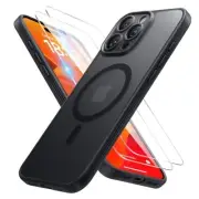 FlyReal Designed for iPhone 15 Pro Max Case, Compatible with Magsafe, Black