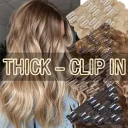 CLEARANCE Clip In WAVY Double Wefted Remy Human Hair Extensions Full Head THICK