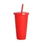 710ml Juice Cup Glittering Splash-proof Party Juice Cold Straw Cup Bpa Free