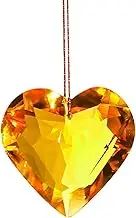 Crystal Sun Catchers for Cars,Rearview Mirror Decor Ornament - Heart Crystal Rainbow Prism Ball Pendant Hangable for Car Wall