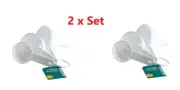 2 x Kitchenware Funnel Set Plastic Set of 3 White