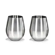 Stainless Steel Wine Glasses Goblets Champagne Bar Party Banquet