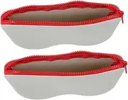 [Healeved] 2pcs Portable Silicone Eyeglass Case with Zipper Closure Sunglasses Pouch for Travel Dustproof Storage Bag for Glasses for Daily Use Grey