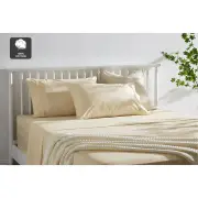 300TC Classic Percale Sheet Set - Sand, Single - Single