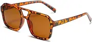[HPIRME] Vintage Square Sunglasses Women Retro Sun Glasses Female Candy Colors Mirror Eyewear