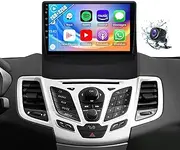 Car Stereo for Ford Fiesta 2009-2017 with Apple Carplay Wireless Android Auto Sat Nav,2G+32G Android 13 Radio 2 Din with 9 Inch Touchscreen Bluetooth WIFI FM RDS+Backup Camera