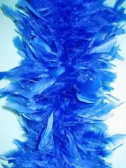 Royal Blue Chandelle 80 Gram Feather Boas 2-Yards for Halloween, Costume, Bridal