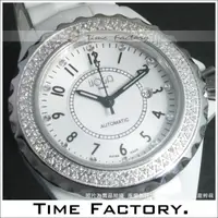 在飛比找蝦皮購物優惠-【時間工廠】全新原廠正品HOGA白陶瓷時尚鑽男錶/對錶