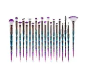 20 Pack Professional Makeup Brushes, Eye Makeup Brush Unicorn(blue, Pink And Purple)